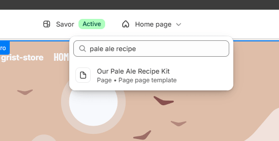 Locate your recipe page